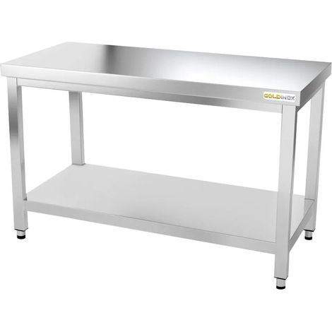 Table de travail en inox 1500 x 600 mm PREMIUM - GOLDINOX (1/4)
