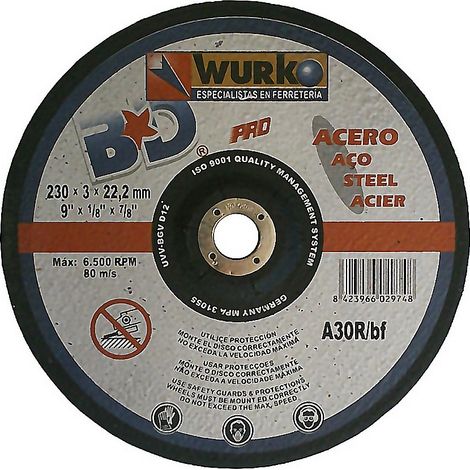 DISCO ABRASIVO 230X3X22 CORTE HIERRO
