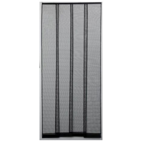 Essenziale Zanzariera con Chiusura Magnetica 100x230cm nero - Essenziale
