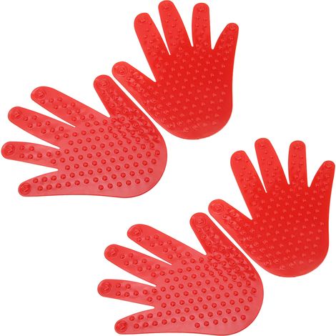 Paar rutschfeste Matten für Kinderhandabdrücke, Koordinationstraining, rot (1/5)