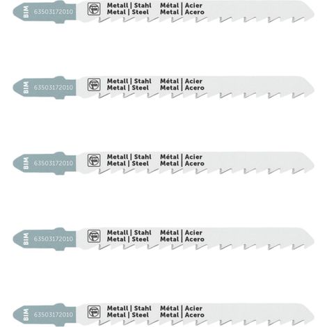 Lame de scie sauteuse Jig 26 AS pour le métal BIM 75 T1.2/2.5 MS SC. Pour tôles et métaux, acier inoxydable, INOX, tôles d'acier, tubes d'acier d'épaisseur moyenne.VE=5 pcs. (1/5)