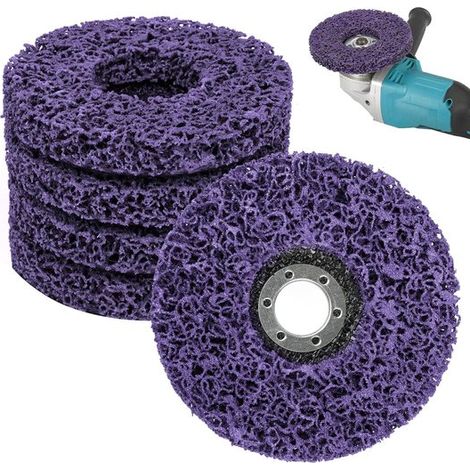 Stück CSD-Schleifscheiben 125 mm für Winkelschleifer Rostentfernung grobe Schleifscheiben Schleifaufsatz grobe Reinigungsscheiben violette zum (1/2)