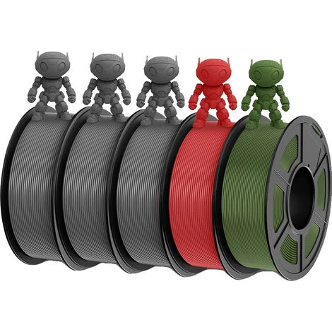 Filamento ABS, diametro 1,75 mm, 1 kg per rotolo, 5 rotoli (1/2)