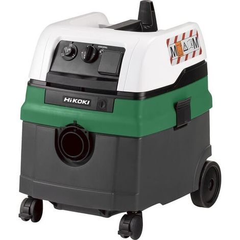Hikoki – Aspirateur professionnel eau et poussières – Classe M – Dépression 25 kPa – Capacité 20L – Tuyau 5m Ø35mm – 1200W – Pour chantiers humides (1/5)