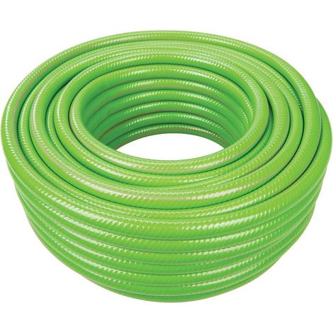 Silverline – Tuyau d'arrosage PVC renforcé 30 m – Résistant aux UV et au givre – Flexible et durable – Compatible avec raccords 12,7 mm (1/4)