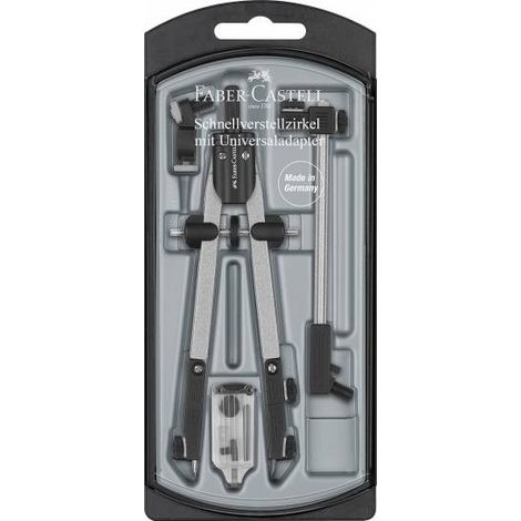 Faber-castell compas de quick-fit mit Verlängerungsstange - Gelenke an beiden Armen - Zubehör de replacement - adapter universal