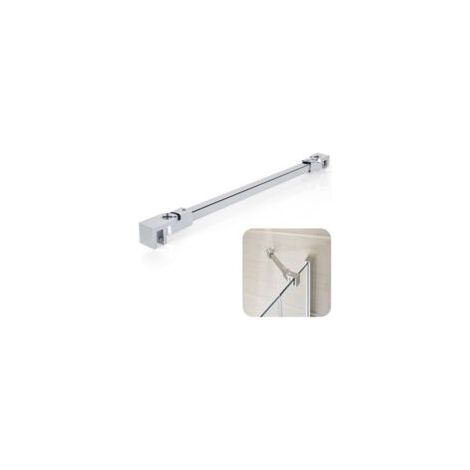 40 cm lange Edelstahl-Tragstange, Duschglaswandhalterung, Duschtürpaneelhalterung (ohne Zubehör) - Crezuo (1/4)