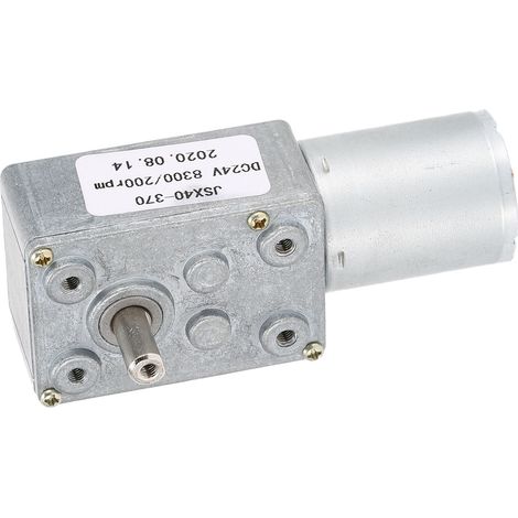 Moteur à turbine, moteur à engrenage à vis sans fin, micromoteur électrique à réduction de vitesse autobloquante, 200 tr/min, 24 V CC (1/5)