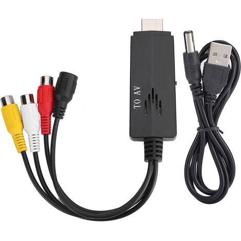 Câble adaptateur convertisseur HDMI vers AV RCA 1080P HD mâle vers femelle pour TV, magnétoscope, DVD (1/4)