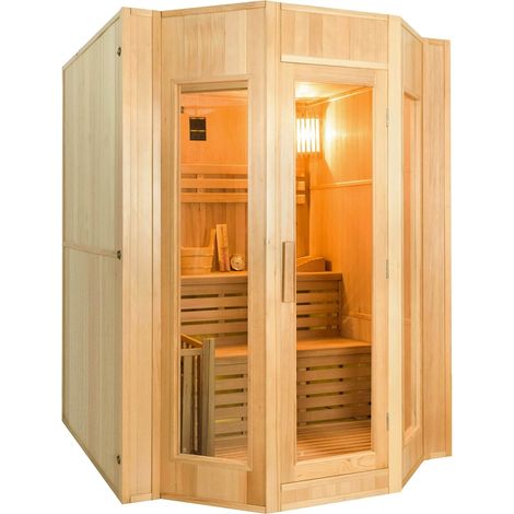Sauna Vapeur ZEN - Francia Sauna - 4 plazas - 198 x 174 x 200 cm - Madera de abeto - Paquete completo 6,0 kW (1/5)