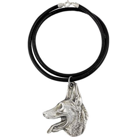 Pastor belga, perro de ganado belga I - collar para perros, colgante bañado en plata para amantes de los perros, joyería única de Art-Dog (1/5)