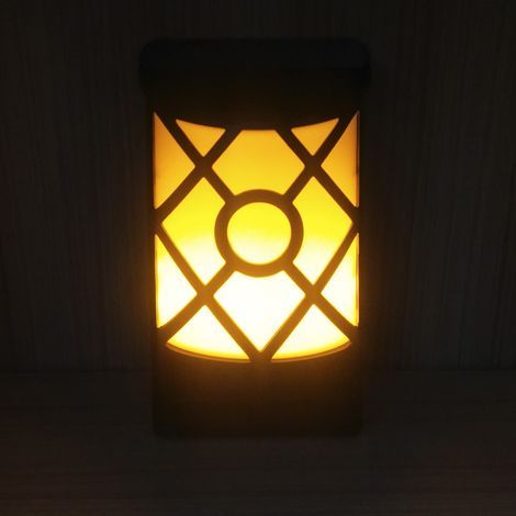 Lumière de flamme clignotante solaire extérieure, effets de flamme de 96 LED, décoration de paysage de noël, applique murale solaire (1/5)