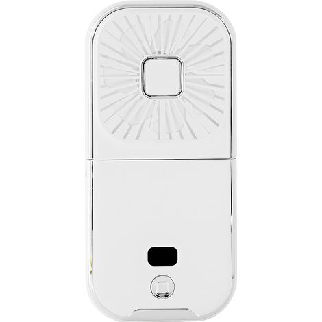 Ventilatore da tavolo, mini ventilatore ricaricabile, ventilatore portatile, ultrasottile e pieghevole, con supporto per telefono, capacità 3000 mAh, bianco.