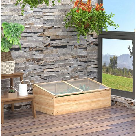Serra da giardino con coperchio apribile 100x50 cm OKMYHOME (1/4)