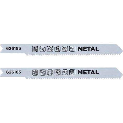 KWB hoja sierra calar metal fino 50 mm enganche u 49626185 , Hoja de sierra de calar para metal corte fino 50 mm, enganche U 49626185 (2 uds.), diseñada para realizar cortes limpio