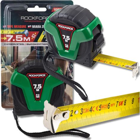 ROCKFORCE Rollenmaßband 7,5 m x 27 mm breit