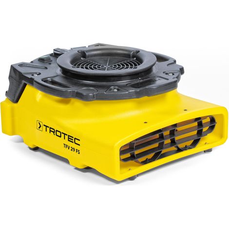 TROTEC Radialventilator TFV 29 FS Radialgebläse für Wasserschadenbeseitigung, 4 Aufstellpositionen, Betriebsstundenzähler, integrierte Servicesteckdose