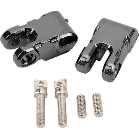Lot de 2 crochets de remorquage en métal pour treuil RC, en alliage d'aluminium, pour voitures RC 1/10 (pièces de rechange noires). (1/5)
