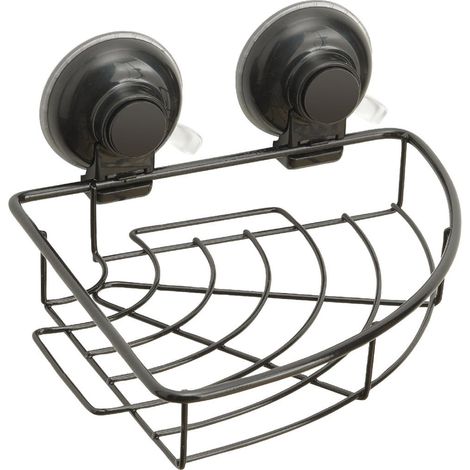 Portaobjetos Angular Negro Con Ventosa   Menta (1/3)