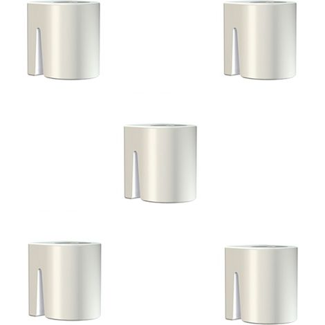 Pack 5 crochets supérieurs cylindriques - Accessoire Cimaise Artiteq Blanc laqué