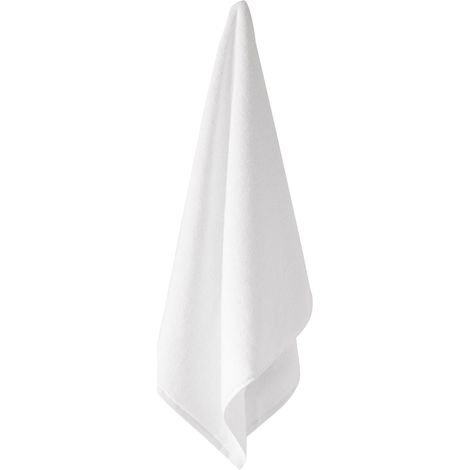 Baumwollhandtuch 50x100 cm, Frottee, glattes Hotelhandtuch, weiß (1/5)