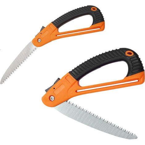 Scie à élagage pliable de 180 mm, scie avec poignée antidérapante, lame de 180 mm, acier inoxydable, scie à main professionnelle 9364273 (1/5)