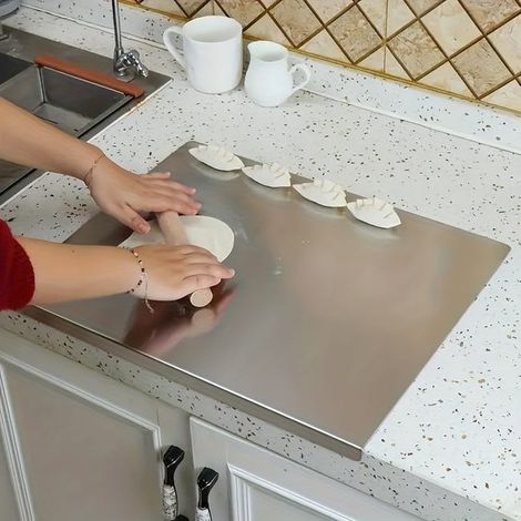 304 Conseil de coupe de cuisine en acier inoxydable avec armature, antidérapant, pour la viande et les fruits givrants