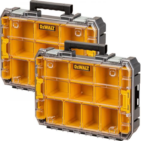2 x Dewalt DWST82968-1 TSTAK Watersealed Stackable Tool Fixing Organiser Case (1/4)