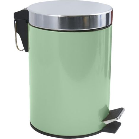 Poubelle à pédale Inox 3L Vert Basil MSV