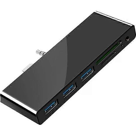 Adaptateur hub USB-C - USB 2.0, AUX 3,5 mm, SD/TF - pour Surface Pro GO (1/5)