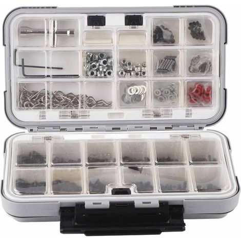 Kit de 523 vis RC transparentes, compartimentées et en fer, pour voitures miniatures 1/8 et 1/10. (1/5)