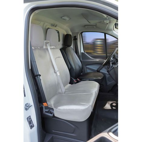 Passform Sitzbezug aus Kunstleder kompatibel mit Ford Transit, Einzelsitz mit Armlehne innen (1/5)
