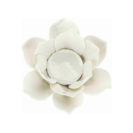 Plateau de table en céramique haute température, orné de fleurs succulentes artisanales, pour une décoration intérieure élégante. Base robuste assurant une stabilité optimale (11,5 cm x 6 cm). (1/5)
