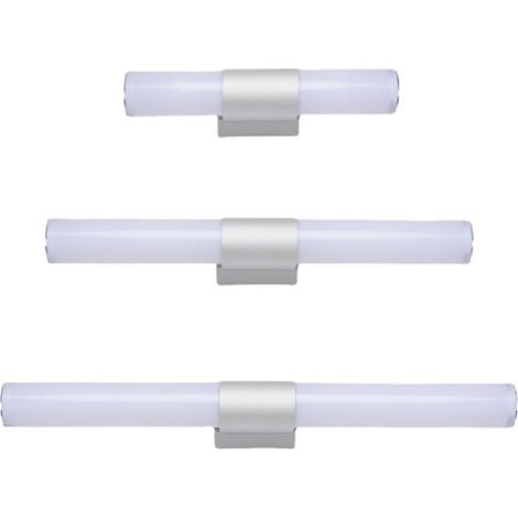 Applique Miroir Salle de Bain, Plafonnier Salle de Bain, Luminaire pour Maquillage Chrome, avec Prise et Interrupteur,25cm Lumière Blanche Chaude (1/3)