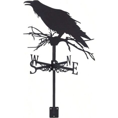 Girouette décorative d'extérieur en métal avec indicateur de toit, idéale pour la décoration de toits et de clôtures de jardins et de campagne.