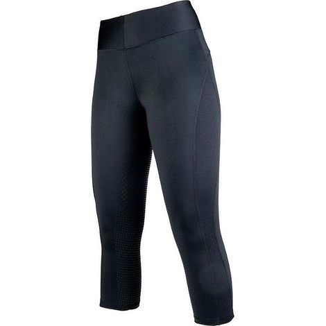 Pantalone da equitazione donna a 3/4 con rinforzo in silicone totale modello Mesh: 36/38, nero 9100 (1/5)