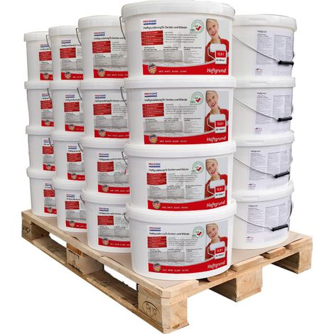 Haftgrund PROFHOME Decken Wand-Grundierung für Renoviervlies Malervlies Tapeten weiß 1 Pal. 400 L für 2656 - 3328 qm