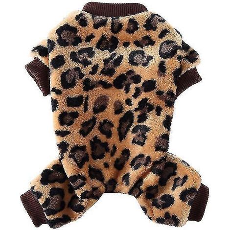 Pijamas para perros, ropa de invierno para perros, monos cálidos estampados para perros pequeños, cachorros, gatos, chihuahuas, pomeranias, monos 14 (1/5)