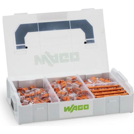 Valise 130 mini bornes de connexion N1 S221 + 5 Gelbox + testeur de tension - Wago