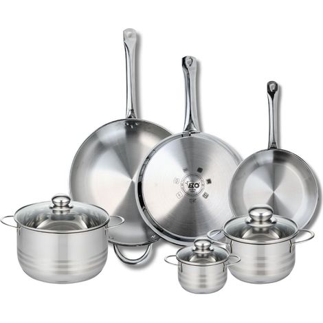 Ensemble de 3 Poêles de cuisson 24, 28 et 32 cm et 3 faitouts 12, 16 et 20 cm Elo Profi Brillant (1/5)
