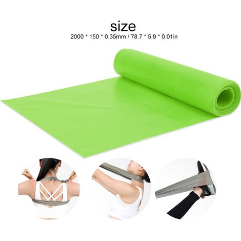 Sangle élastique extensible de 2 m pour le yoga, bande de résistance, accessoire de fitness et d'entraînement (vert) (1/5)
