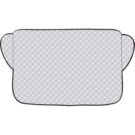 Protection pare-brise - Housse de voiture extérieure - Accessoires auto - Housse de neige - Protection hivernale pour pare-brise - 143 x 93 cm - PVC - Argent (1/5)