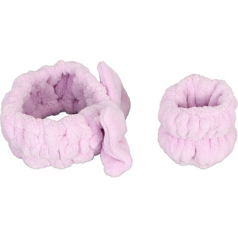 Bandeau et bracelet de sport, doux et absorbant, élastique, pour maquillage visage, coiffure femme fille, lot (1/5)