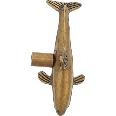 Poignée de porte dauphin en laiton - Petit bouton d'armoire vintage - Poignée de meuble animal pour chambre à coucher, commode, salon, armoire de cuisine (1/5)