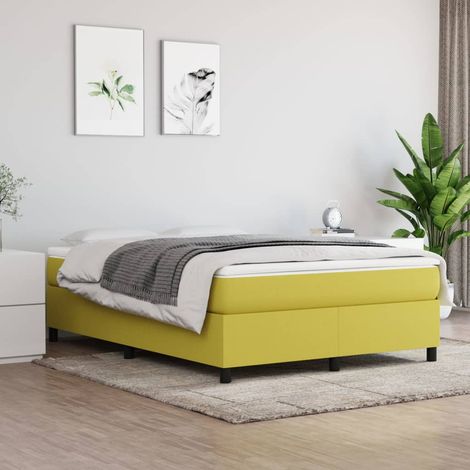 Sommier à ressorts de lit Montage Facile pour Cadre de lit - Vert 140x190 cm Tissu Chic-412300 (1/5)