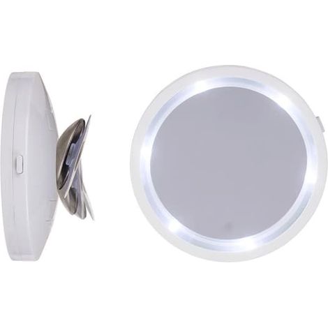 Miroir de maquillage avec lumière LED et ventouse - Miroir lumineux (1/5)