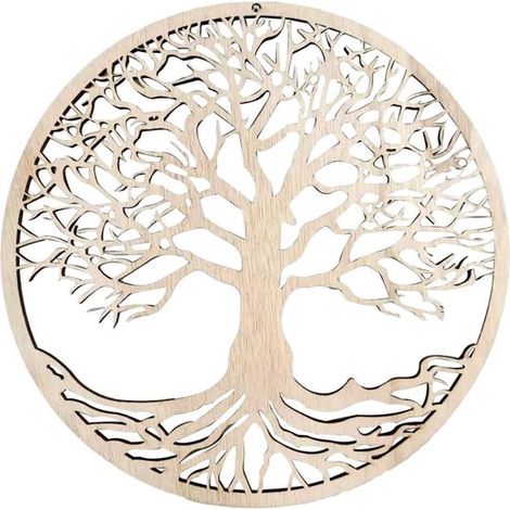 Decorazione da parete, arte murale, decorazione murale Albero della Vita "Albero della Vita", 28 cm × 0,5 cm, legno (1/5)