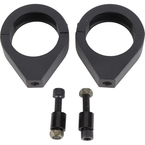 Soporte de intermitente de motocicleta de aleación de aluminio modificado, montaje en horquilla de 41 mm, negro