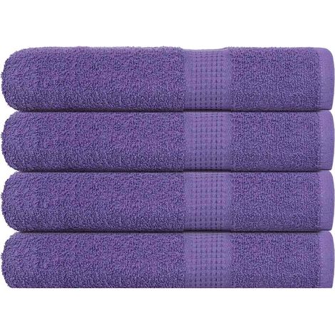 Towels 4 pcs Purple 100x200 cm 360 gsm 100% Cotton vidaXL