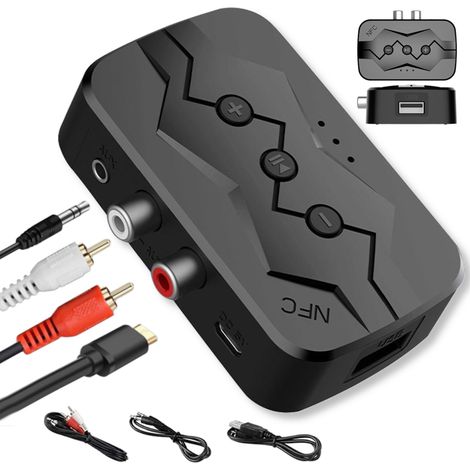 Adattatore audio trasmettitore NFC Bluetooth 5.2 Trasmettitore Ricevitore USB SD TF (1/5)